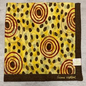 Vivienne Westwood Yellow, Brown & Red Patterned Scarf cotton